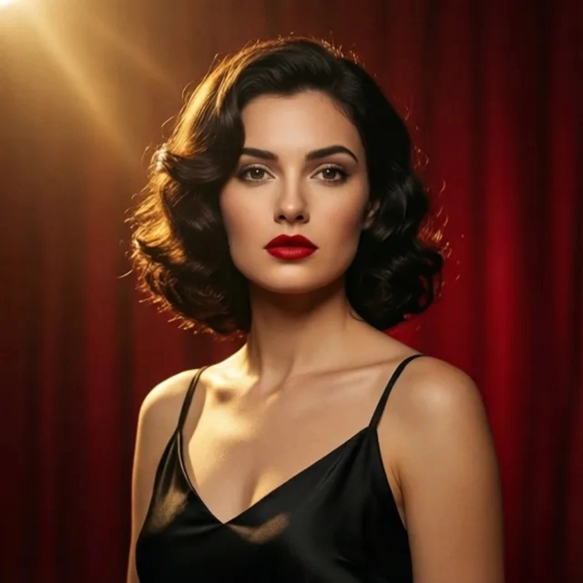 Vintage Glamour Portrait generated