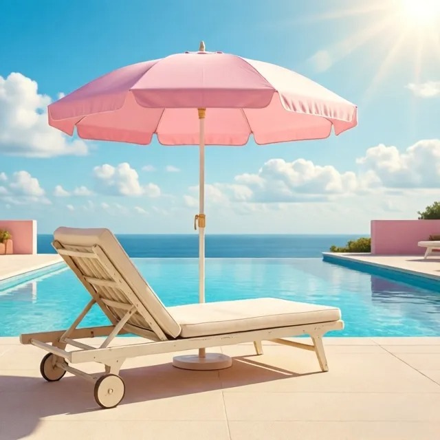 Pink Umbrella Poolside Retreat original